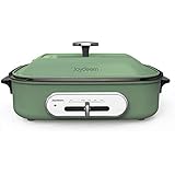 Joydeem Compact Hot Plate, Grill Indoor Hot Pot, Teppanyaki Grill，Akashiki Pan，Octopus balls Pan，Shabu Pot (4L) with 4-gear T