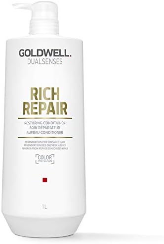 Goldwell Dualsenses Rich Repair Conditioner, for Dry to Damaged Hair Instantly Detangles & Reduces Breakage, 1L