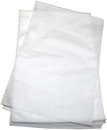 Lucore 24 PCs White Non-Woven Drawstring Travel & Home Disposable Storage Bags for Shoes, Laundry & Socks