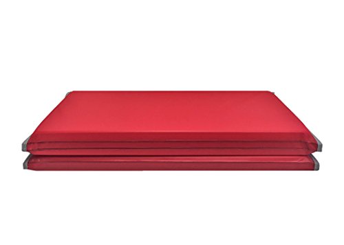 KinderMat Basic Rest Mat, 5/8 Inch Thick, Gray Binding with Pillow, Red/Blue Color Combination