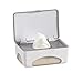 hiccapop Baby Wipe Dispenser | Baby Wipes Case | Baby Wipe Holder Keeps Diaper Wipes Fresh | Non-Slip, Easy Open & Close Wipe Container (Gray w/Gray Window)