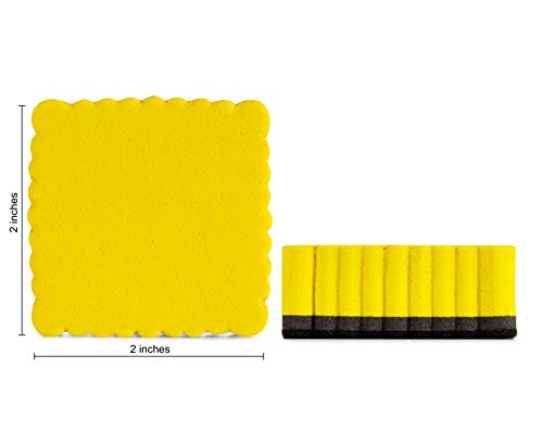 24 Pack Mini Magnetic Dry Erasers - Essential Small Whiteboard Teacher Supplies for Classroom - Thumbnail 2