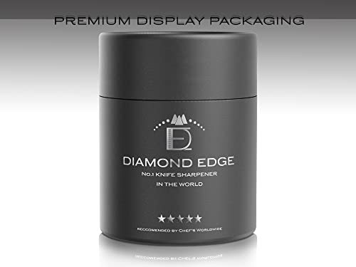 Diamond Edge No.1 Knife Sharpener - Safe, Compact and Easy to Use Manual Knife Sharpener for Any Knife - Knives Sharpener Suitable for Serrated & Outdoor Blades - Professional Quality