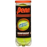 Penn Championship Tennis Balls - Regular Duty Felt Pressurized Tennis Balls - 1 Can, 3 Balls