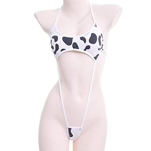 YOMORIO Womens Sexy Anime Cow Bikini Lingerie Lolita Japanese Cosplay Underwear for Sex