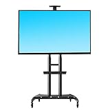 NB North Bayou Mobile TV Cart TV Stand with Wheels for 55" - 80" Inch LCD LED OLED Plasma Flat Panel Screens up to 200lbs AVA1800-70-1P (Black)