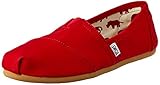 TOMS Women's Classic Canvas Slip-on,Red,9 M
