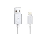 [Apple MFi Certified] RAVPower® 6ft / 1.8m Premium Extra Long Lightning to USB Cable with Ultra Compact Connector Head for iPhone, iPod and iPad (White)