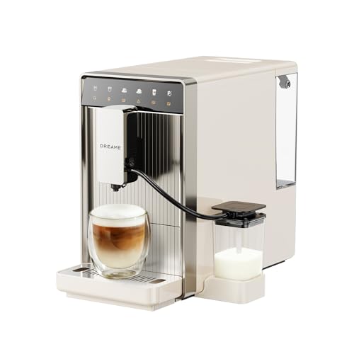 DREAME Ecceluxe Slim Automatic Espresso Machine Compact size for barista-like flavour.Ultra-thin 18cm design, as compact as an A4 sheet. Automatic cleaning