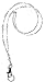 Women's Simple White Breakaway Clasp Beaded Lanyard, for ID Badge Card Holder Teacher Cruise Keys Keychain