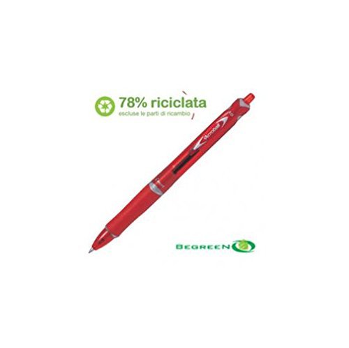 Pilot - Pack of 10 pieces - ball pen acroball plastic 0.7 mm red begreen