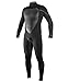 O'Neill Men's Heat 4/3mm Back Zip Full Wetsuit, Black, X-Large Tall