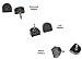 High Heel Tips Replacement Dowels Shoe Repair (6 Pair) - Black, Small