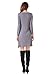 Costyleen Women's Casual Long Sleeve Loose Simple Flowy Swing T-Shirt Dress Gray M