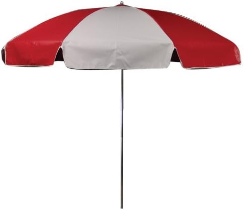 Outdoor Umbrella 7.5' Vinyl, Red/White