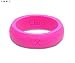 QALO Women's Classic Rubber Silicone Ring, Rubber Wedding Band, Breathable, Durable Engagement Silicone Ring, 8.5mm Wide 2.5mm Thick, Pink, Size 5
