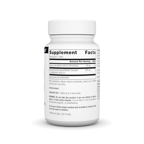 Source Naturals SOD Power As Glisodin Superoxide Dismutase Nutricosmetic Supplement 250mg - 60 Tablets