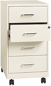 Amazon Com Pemberly Row 4 Drawer Steel File Cabinet In Pearl White Furniture Decor