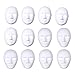 BESTOYARD 12pcs Full Face Mask Halloween Mask White DIY Mask Dance Cosplay Masquerade Party Mask (6pcs Male and 6pcs Female)