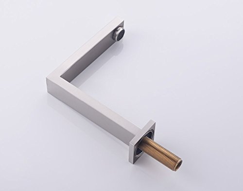 Two Handle Lavatory Bathroom Faucet, Widespread Bathroom Faucet 3 Hole 8 Inches Solid Brass Lead Free,2 Handle Vanity Basin Sink Faucet Brushed Nickel, Etel Y2513