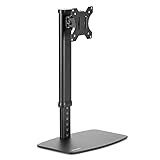 iKross Single Monitor Desk Mount with Free Stand Base/Tool Free Height Adjustment/Detachable VESA Plate for 13-27 inch LED/LCD VESA Screen