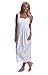 Handmade Women's Smock Tatting Lace Full-length Nightgown White, 4 Sizes