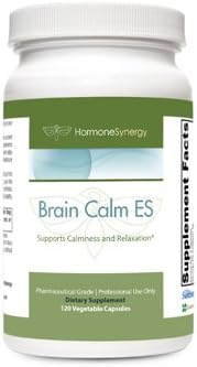 HormoneSynergy RetzlerRx® Brain Calm ES - Ultimate Support for Calmness & Relaxation - L-Theanine (Suntheanine®) - TRAACS® Albion® Chelated Minerals - GABA - 5-HTP - L-Taurine - 120 V-Caps