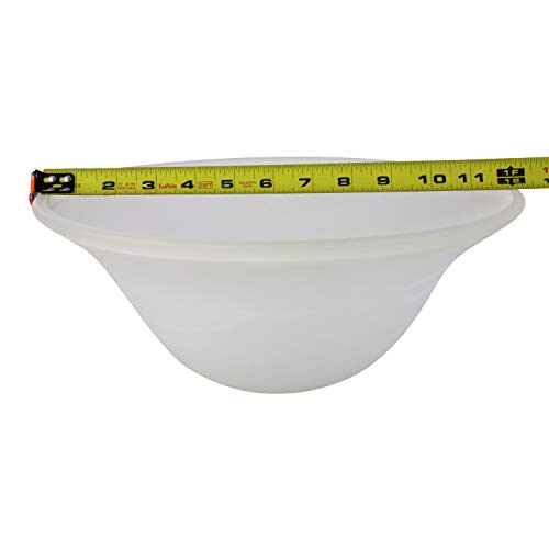 White Glass Shade Replacement for Floor Lamp Alabaster Glass Bowl Shade - (White Marble)