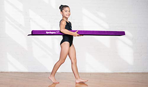 5 ft Sectional Balance Beam - Extra Firm Sectional Gymnastics Beam - Practice Gymnastics Equipment for Home - The Safe Balance Beam for Kids (Purple)
