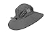 Men Safari Sun Hat Wide Brim Boonie Fishing Cap with Adjustable Drawstring Grey