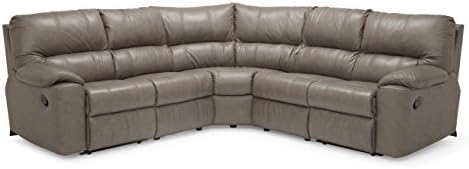 Sidney 41076 5-Seat Curved Corner Reclining Sectional, Classic Sable