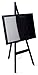 Wooden Display Easel with Height-Adjustable Pegs, 60 inches Tall - Black