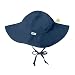 i play. by green sprouts baby-girls Brim Sun Protection Hat | All-day Upf 50+ Sun Protection for Head, Neck, & Eyes,Navy,0-6 Months