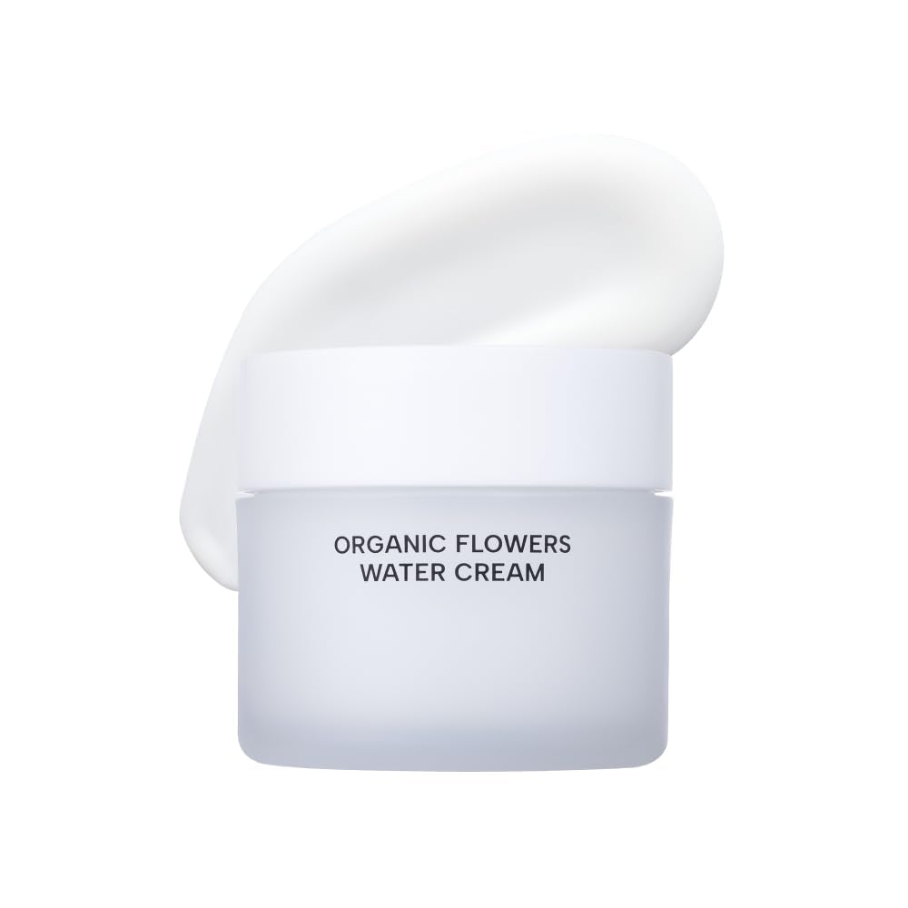Whamisa Organic Flowers Water Cream – 95.2% Organic, Water-Free Formula, Fermented Postbiotics for Deep Hydration, Soothing & Moisturising Care (50ml)
