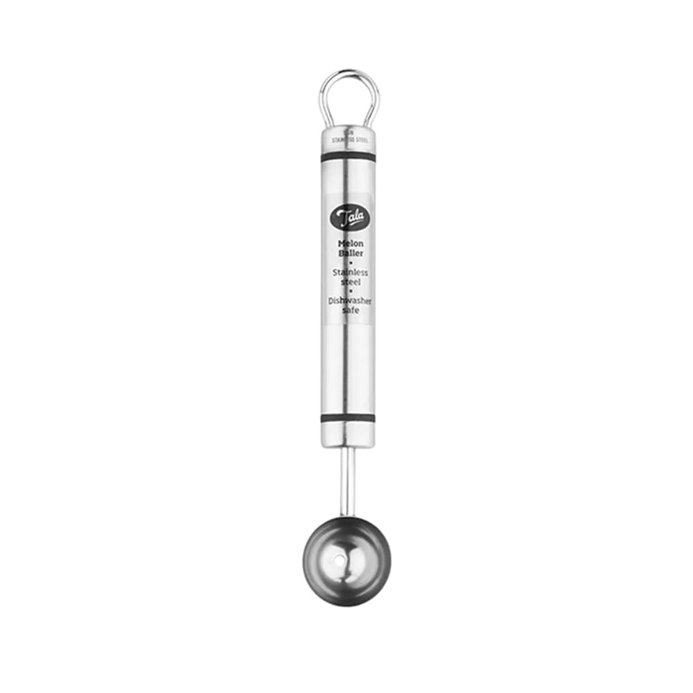 Tala Professional Grade Stainless Steel Melon Baller and Fruit Scoop, perfect for creating canapes, garnishing desserts or salads, Dishwasher Safe, 18.2 x 1.0 x 1.4 cm — image 1