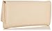 Ferrara Women's Faux Saffiano Bifold Cross Body Clutch Wallet, Beige, Regular
