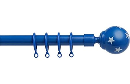 Heart Of House Extendable Curtain Pole Blue Stars Amazon Co Uk