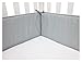 American Baby Company 100% Cotton Percale Portable/Mini Crib Bumper, Gray
