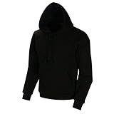 myglory77mall Mens Basic Fleece Lined Hooded Swearshirts Hoody Hoodie Top Tee Shirts US L(2XL tag) Black