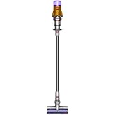 Dyson V12 Detect Slim Cordless Vacuum Stick Cleaner - Yellow/Iron, HEPA Filter, Bagless, Up to 60 Min Runtime, Rotating Brushes, Battery Operated, 2-Year Warranty, with 5AVE Microfiber Cloth