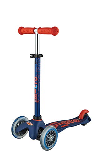 Micro Mini Deluxe 3-Wheeled, Lean-to-Steer, Swiss-Designed Micro Scooter for Kids, Ages 2-5 - Navy Blue