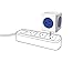 [New Version] PowerCube 4 Outlets Dual USB Port Surge Protector Wall Adapter Power Strip with Resettable Fuse, Cobalt Blue