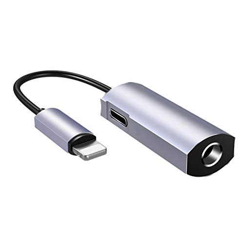 3.5 mm Jack Headphone Adapter for iPhone Xs/Xs Max/XR/ 8/8 Plus / 7/7 Plus for iPhone Aux Adapter 2 in 1 Accessories Splitter Adaptor Charger Cables & Audio Connector Dongle Support All iOS System