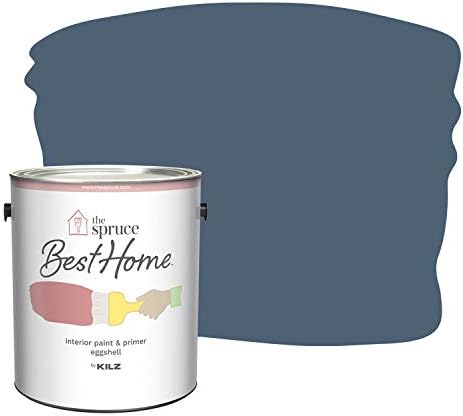 The Spruce Best Home by KILZ Interior Paint & Primer in One, Spectral Blue, Eggshell, 1 Gallon