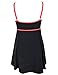 Hilor Women's Bandeau Swimsuit Color Contrast Swimdress One Piece Bathing Suit