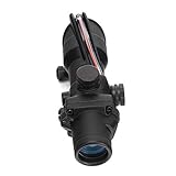 Terminus Optics Black TOC1 Gen 1 Chevron Reticle Red Fiber 4x32 Magnification Rifle Scope Terminus LLC