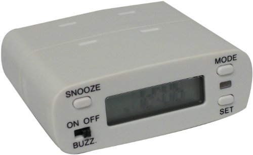 Telemergency Royalty Traveler Portable Pill Dispenser with Alarm Clock and Timer