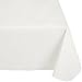 Carnation Home Fashions Vinyl Tablecloth with Polyester Flannel Backing, 52, 90-Inch, Ivory
