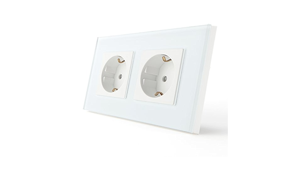 Enchufe Doble 16A EU Enchufe de Pared Enchufe Quitamiedos ...