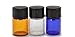 Vivaplex, 24, Assorted Colors, 2 ml (5/8 Dram) Glass Bottles, with Orifice Reducers and Black Caps